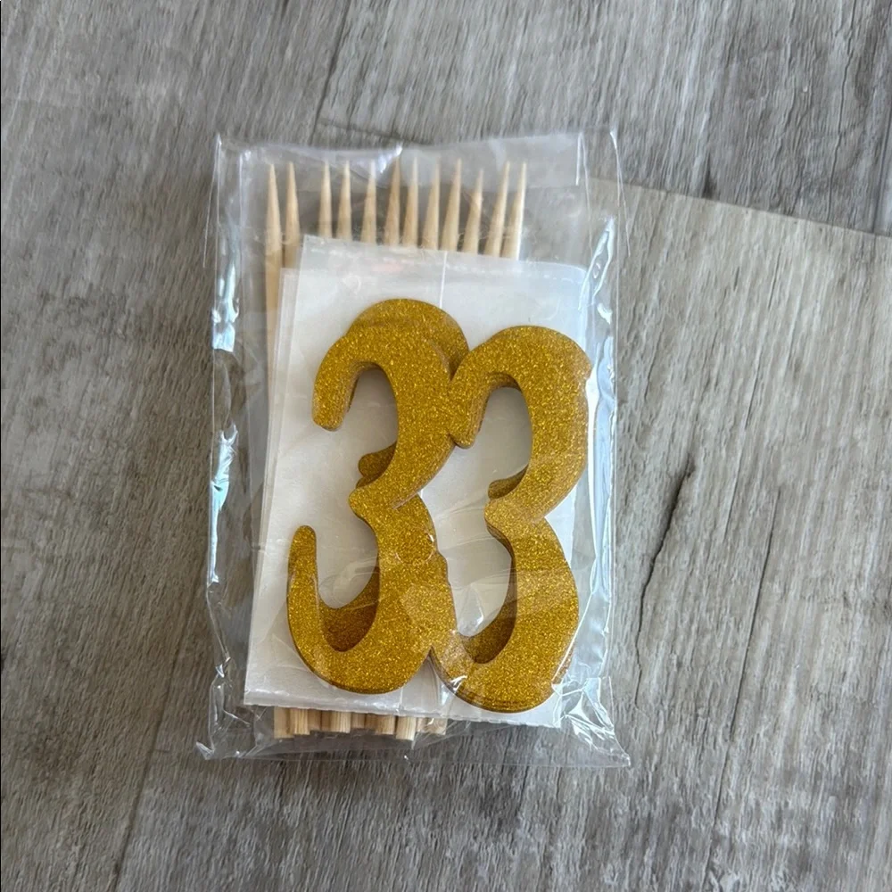 33rd Birthday cake toppers